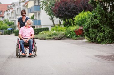 visiting loved one in retirement house