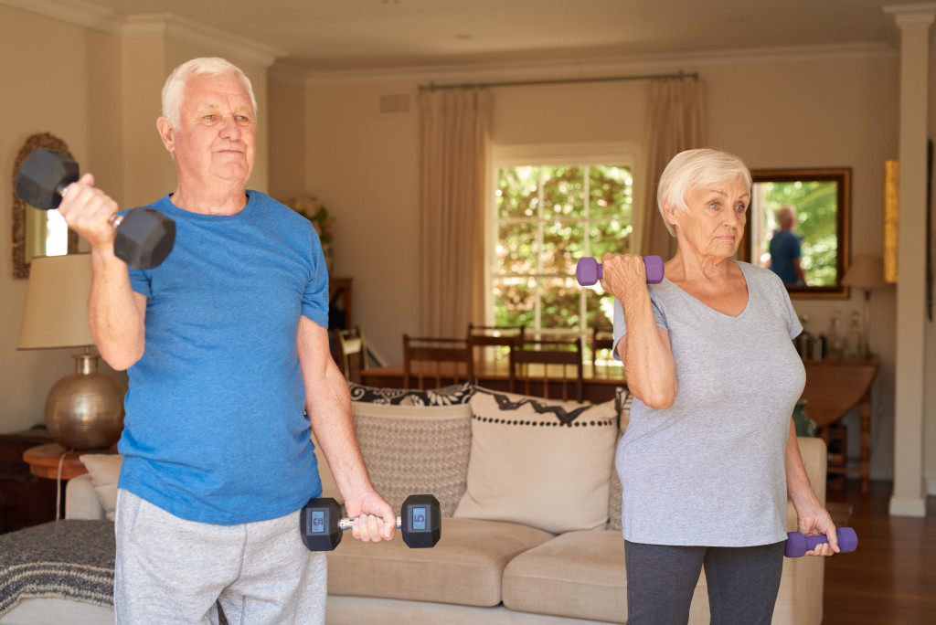 exercising senior citizens